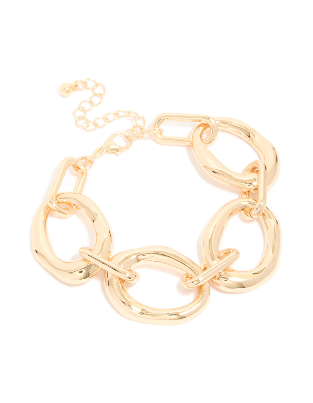 Gold Thick Link Adjustable Bracelet