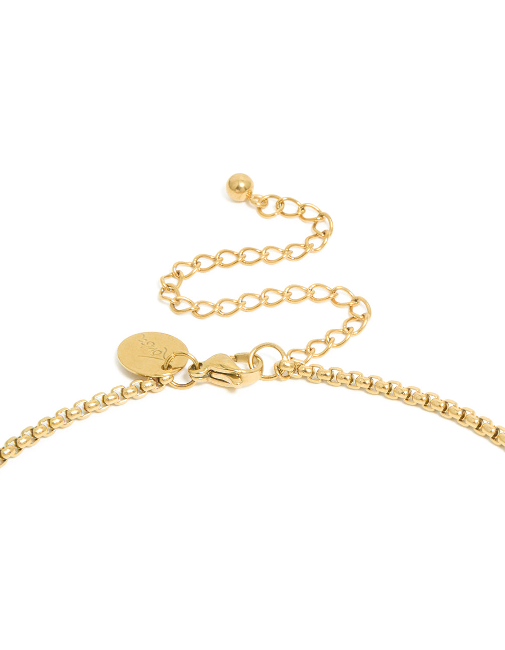 Mens Waterproof Gold Plated Stainless Steel Mini Box Chain Necklace