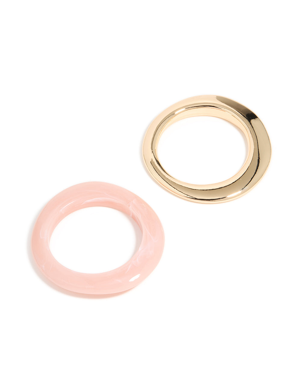Gold & Pink Acrylic Bangles 2-Pack