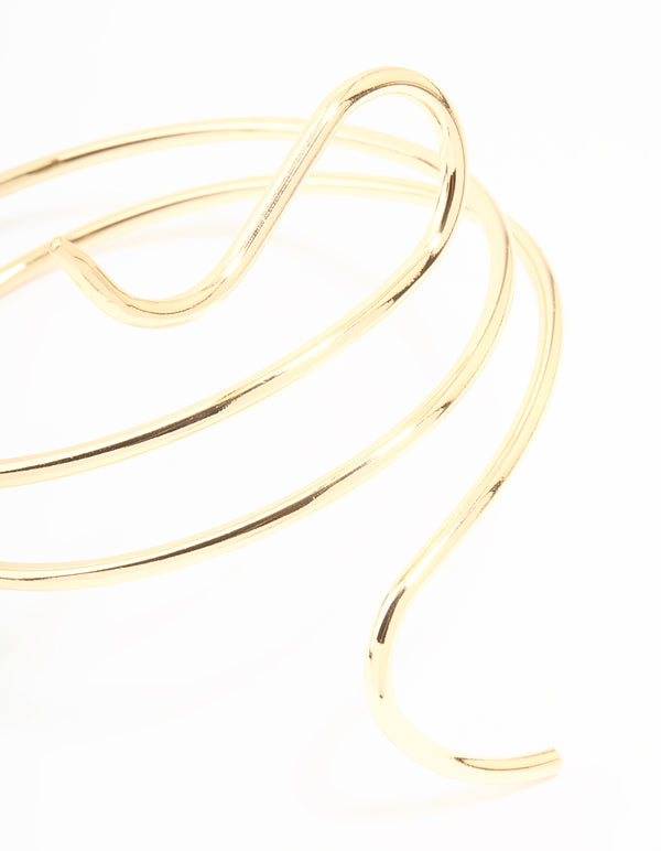 Gold Swirl Wrap Arm Cuff