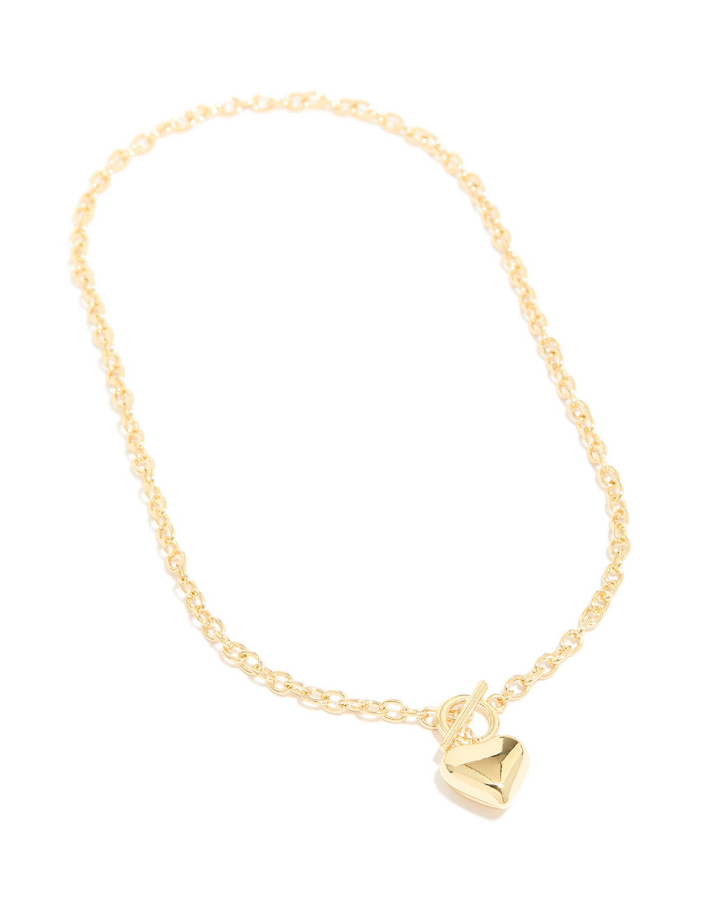 Gold Plated Heart Charm Necklace