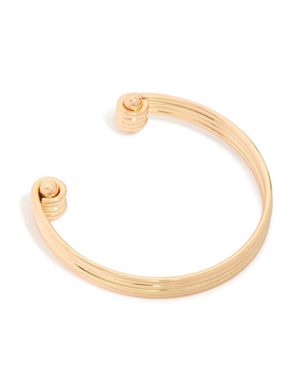 Gold Wide Lined Wrist Cuff