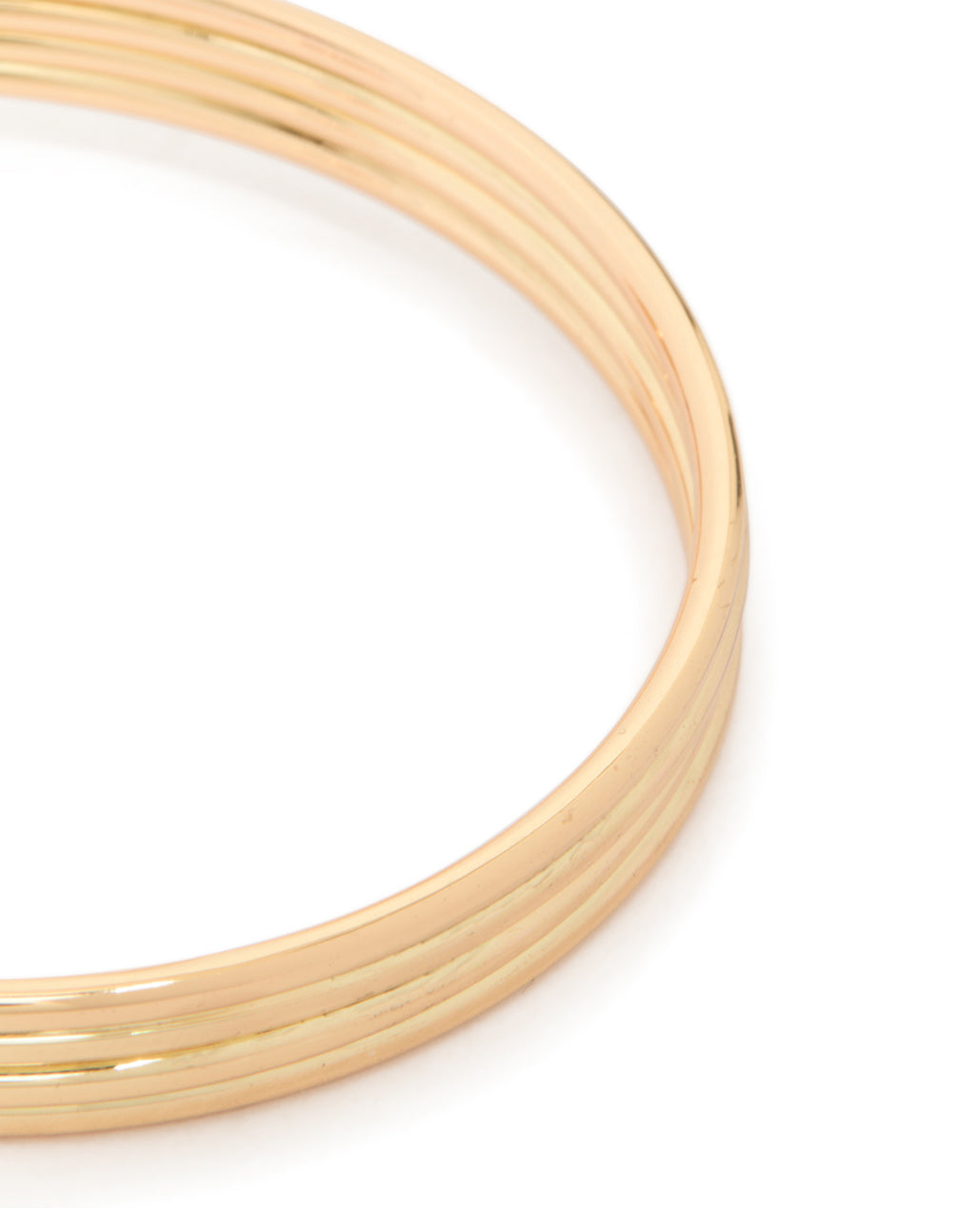 Gold Wide Lined Wrist Cuff