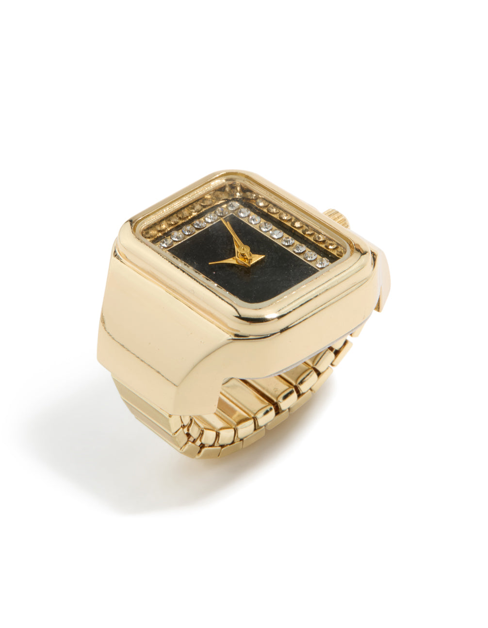 Gold Modern Square Watch Ring