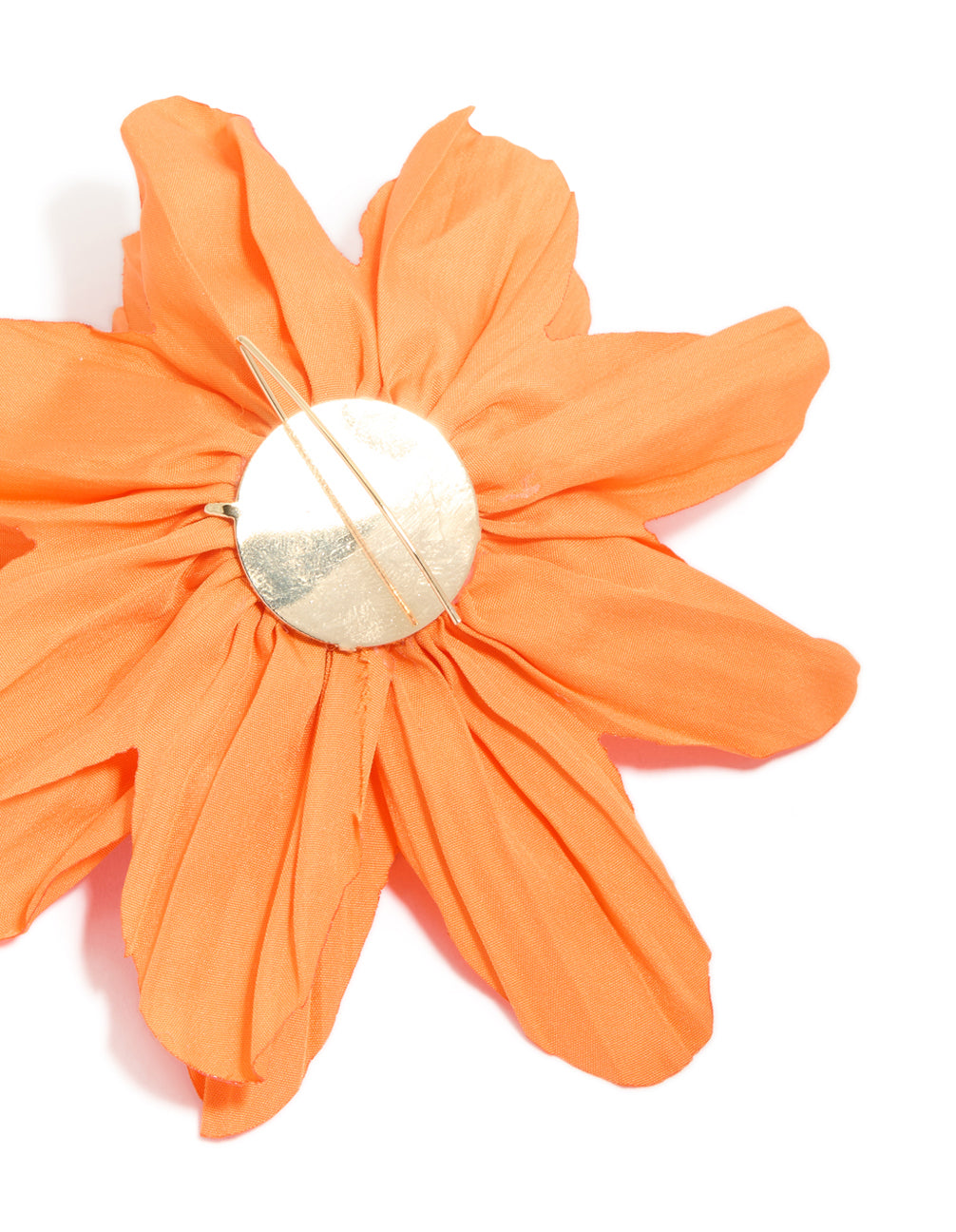 Orange Paper Flower Petal Earrings
