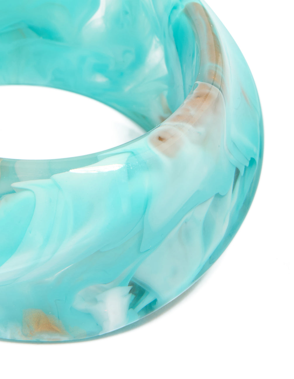 Light Blue Acrylic Marbled Bangle