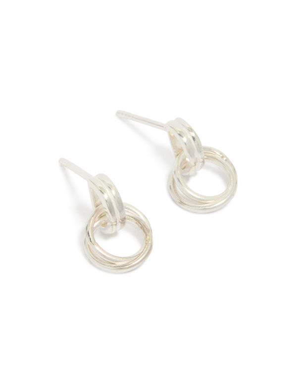 Sterling Silver Doorknocker Stud Earrings