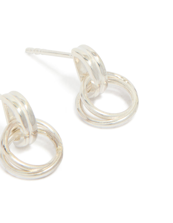 Sterling Silver Doorknocker Stud Earrings