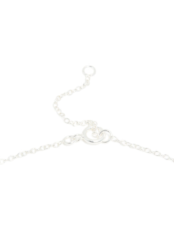 Sterling Silver Pink Enamel Heart Pendant Necklace