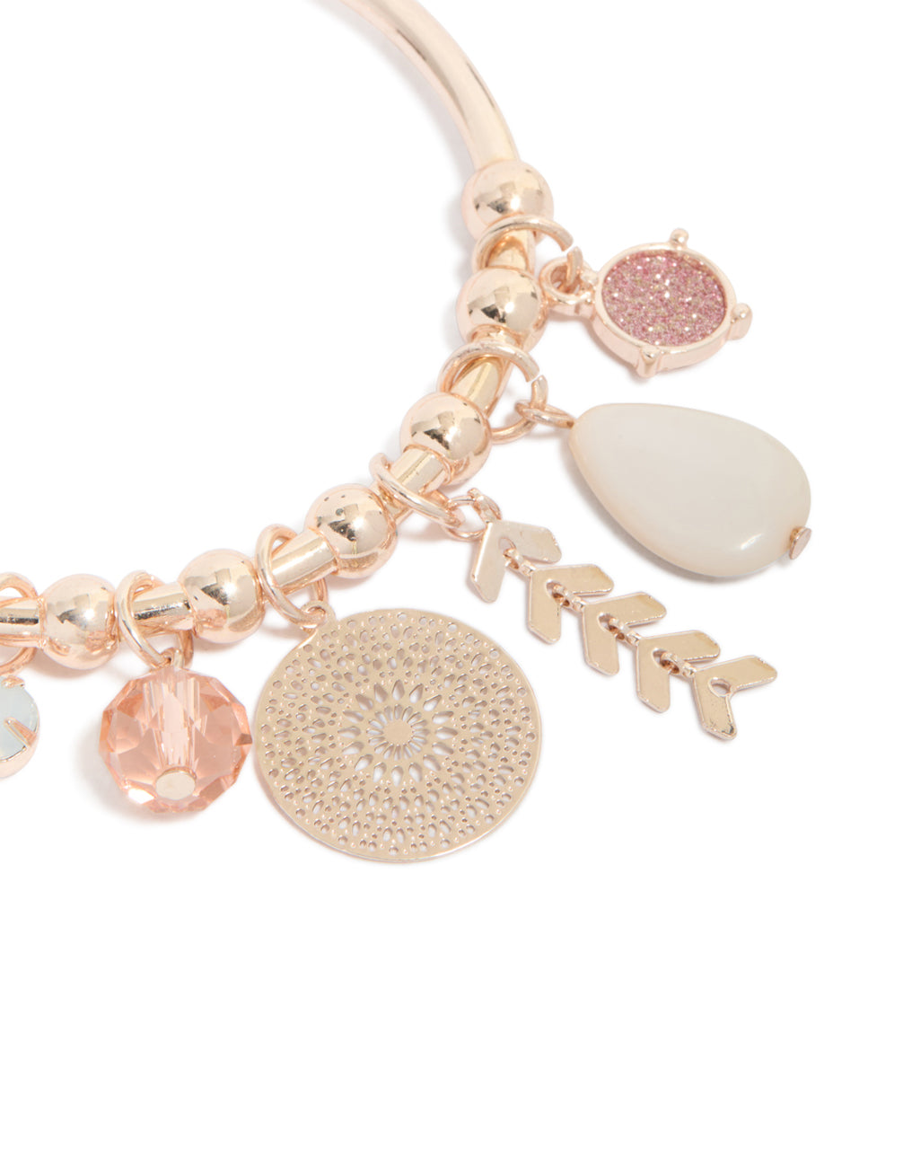 Rose Gold Festival Charm Bangle