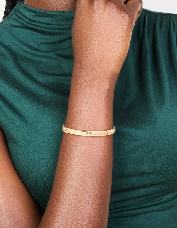 Gold Celestial Diamante Toggle Bangle