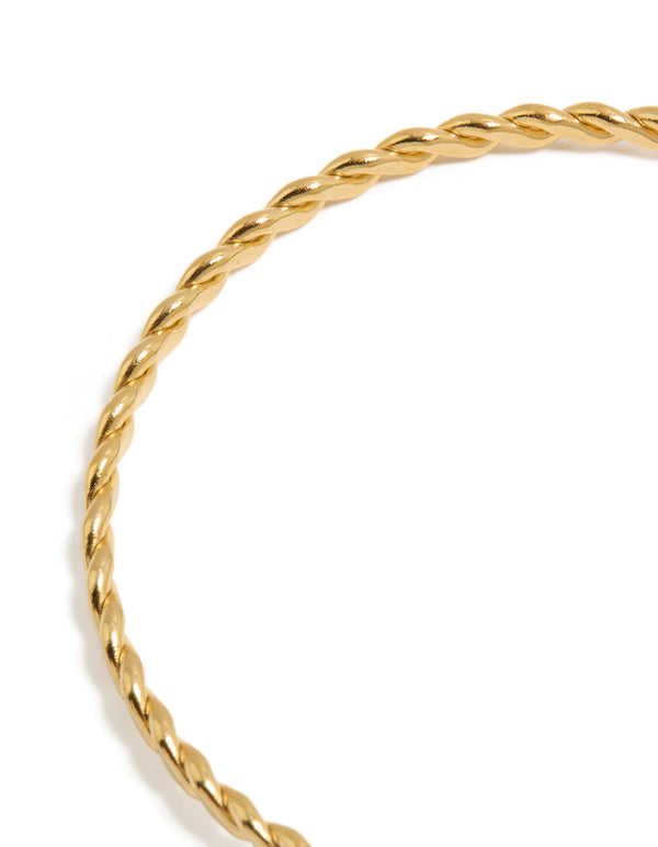 Waterproof Gold Plated Stainless Steel Shell & Freshwater Pearl Charm Bangle