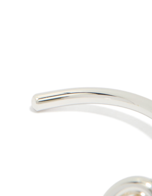 Silver Plated Knotted Wrist Cuff