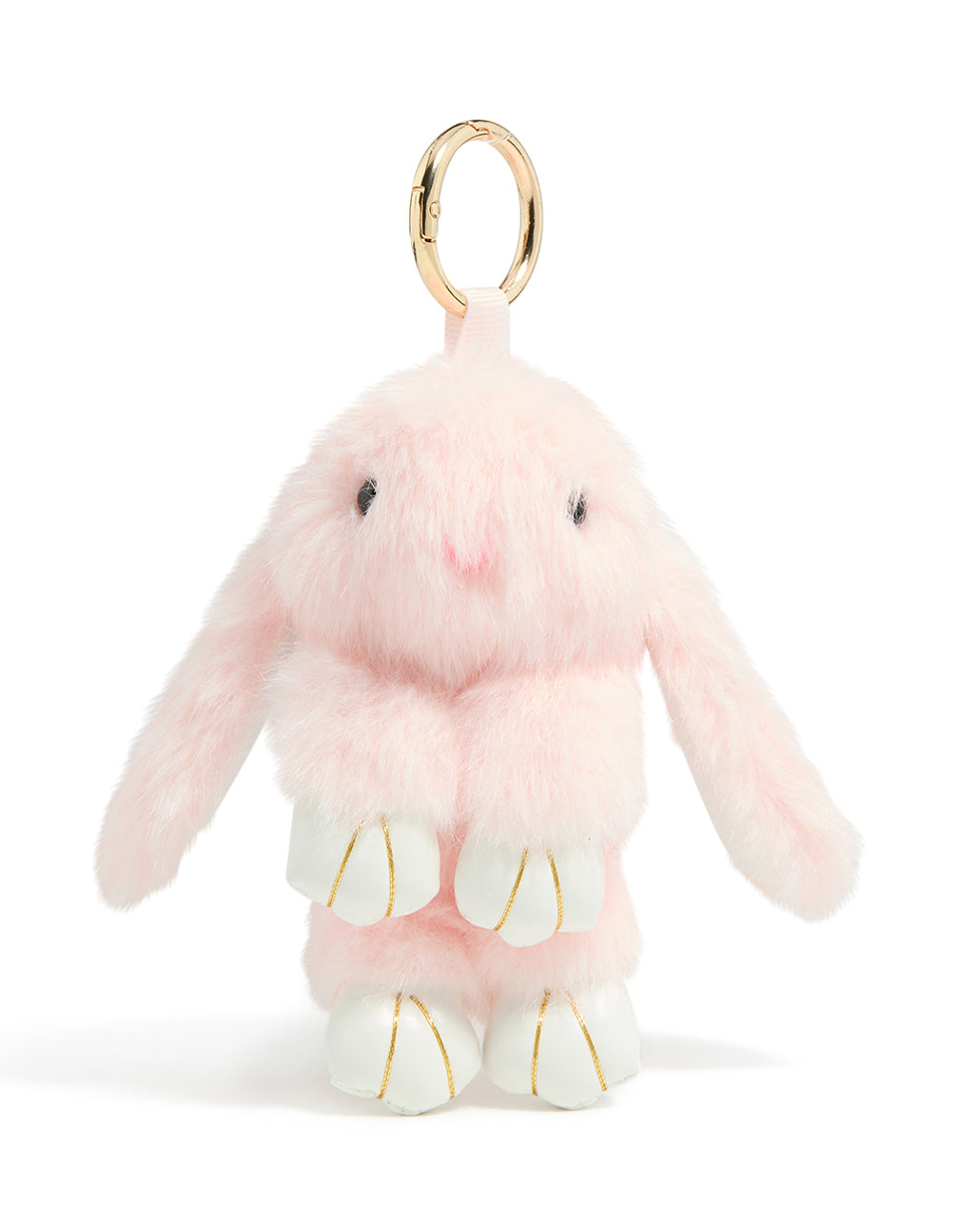 Kids Pink Polyester Mini Bunny Key Chain