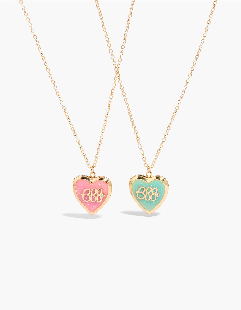 Kids Gold BFF Jelly Locket Necklaces 2-Pack