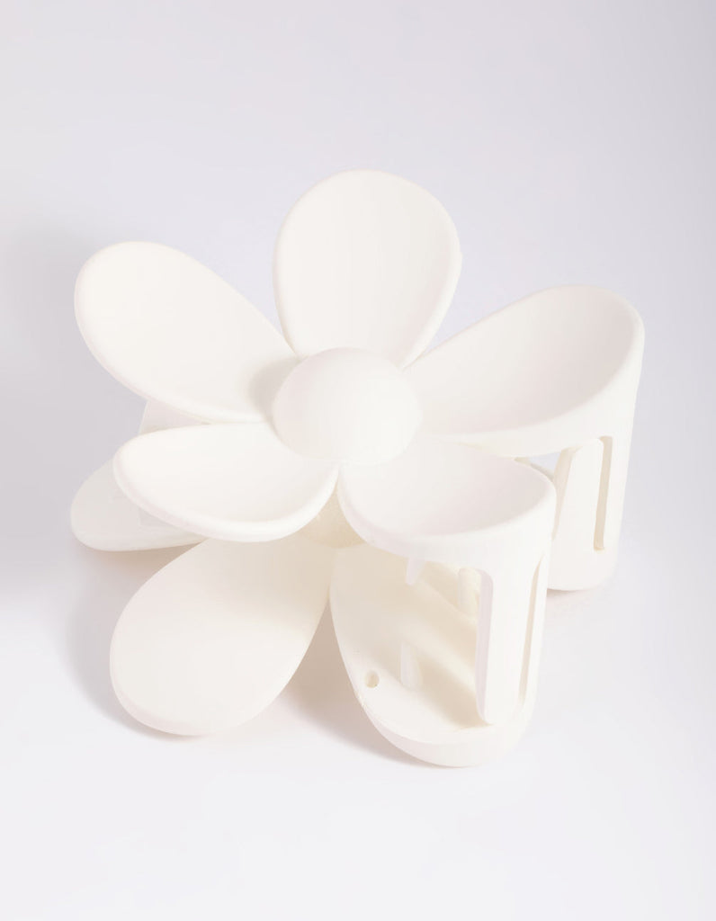 90s White Daisy Flower Claw