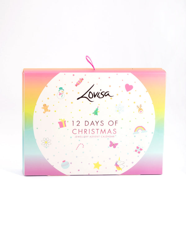 Kids Rose Gold Charm Bracelet 12-Day Advent Calendar