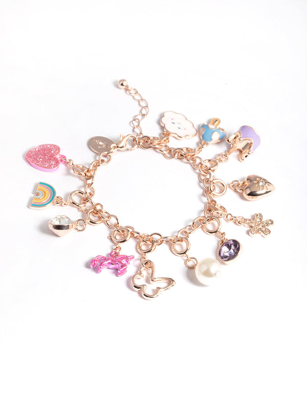 Kids Rose Gold Charm Bracelet 12-Day Advent Calendar