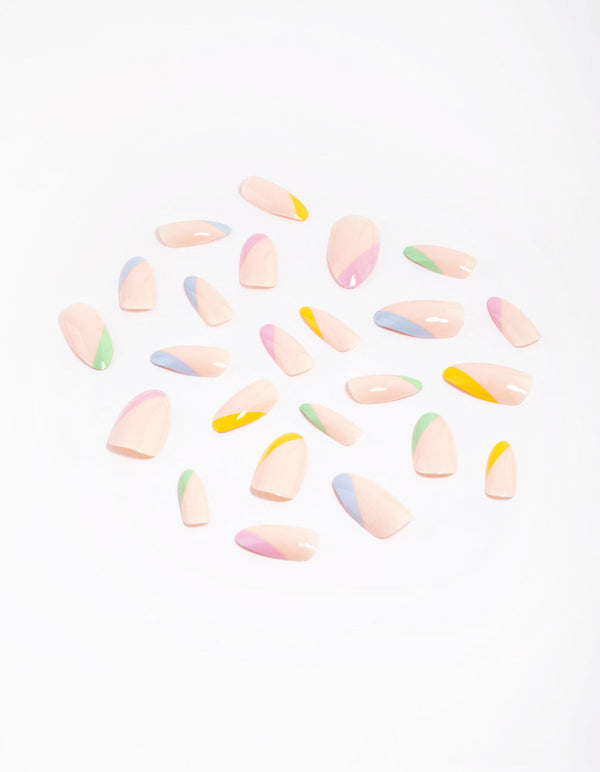 Multi Splice Coloured Tips Press On Nails