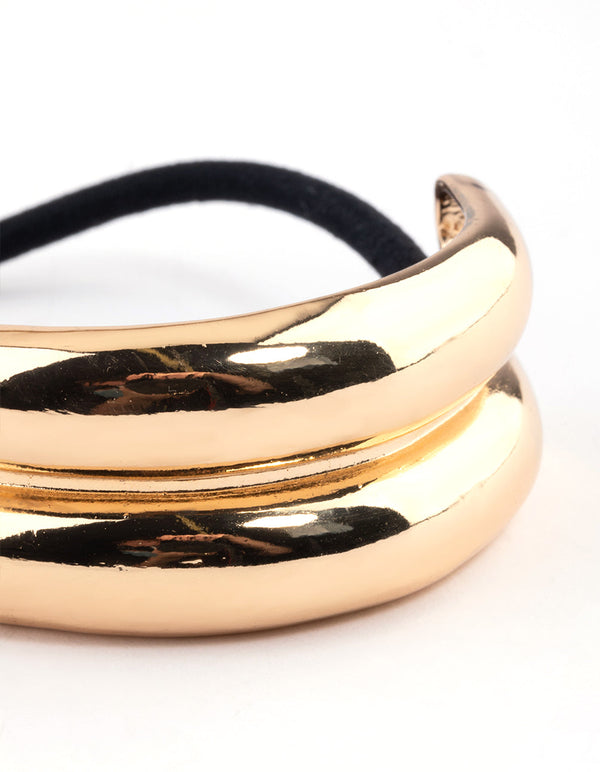 Gold Wrapped Detail Ponytail Accessory