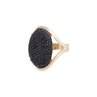 Black Sparkly Dome Ring - link has visual effect only