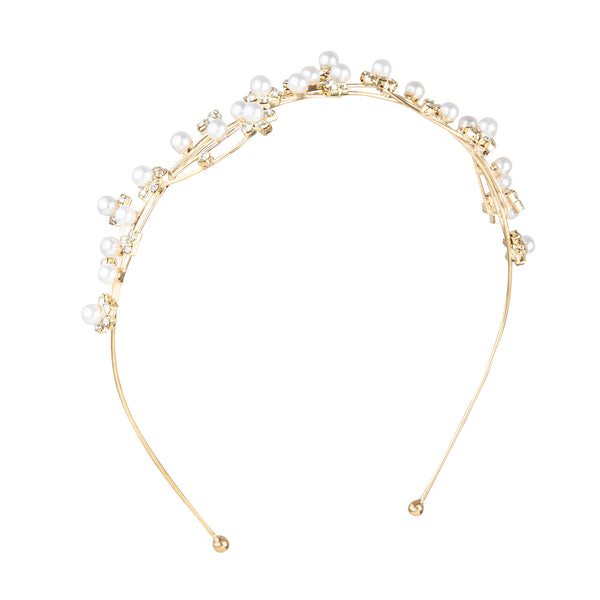 Wire Pearl Crystal Headband