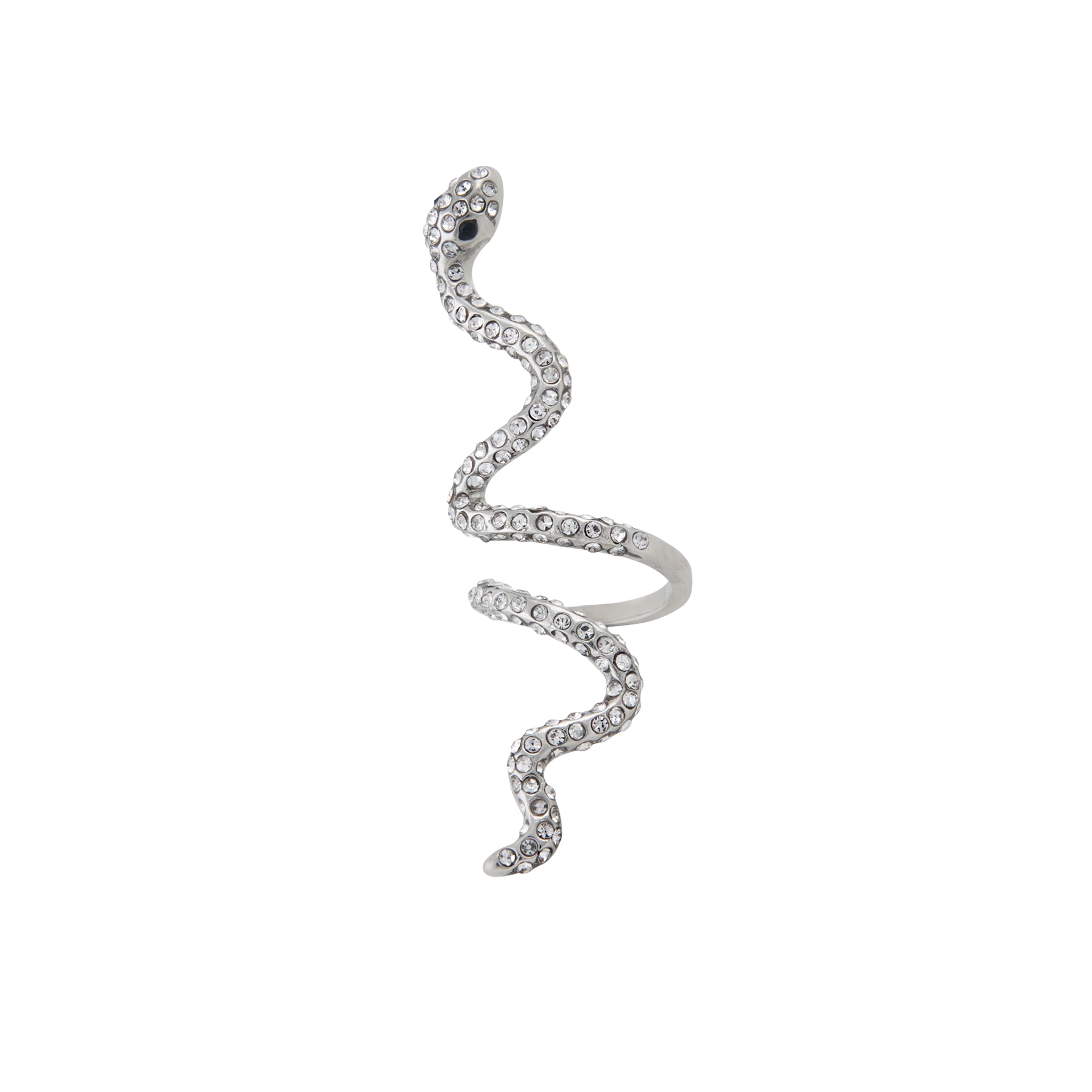 Diamante Elongated Snake Ring