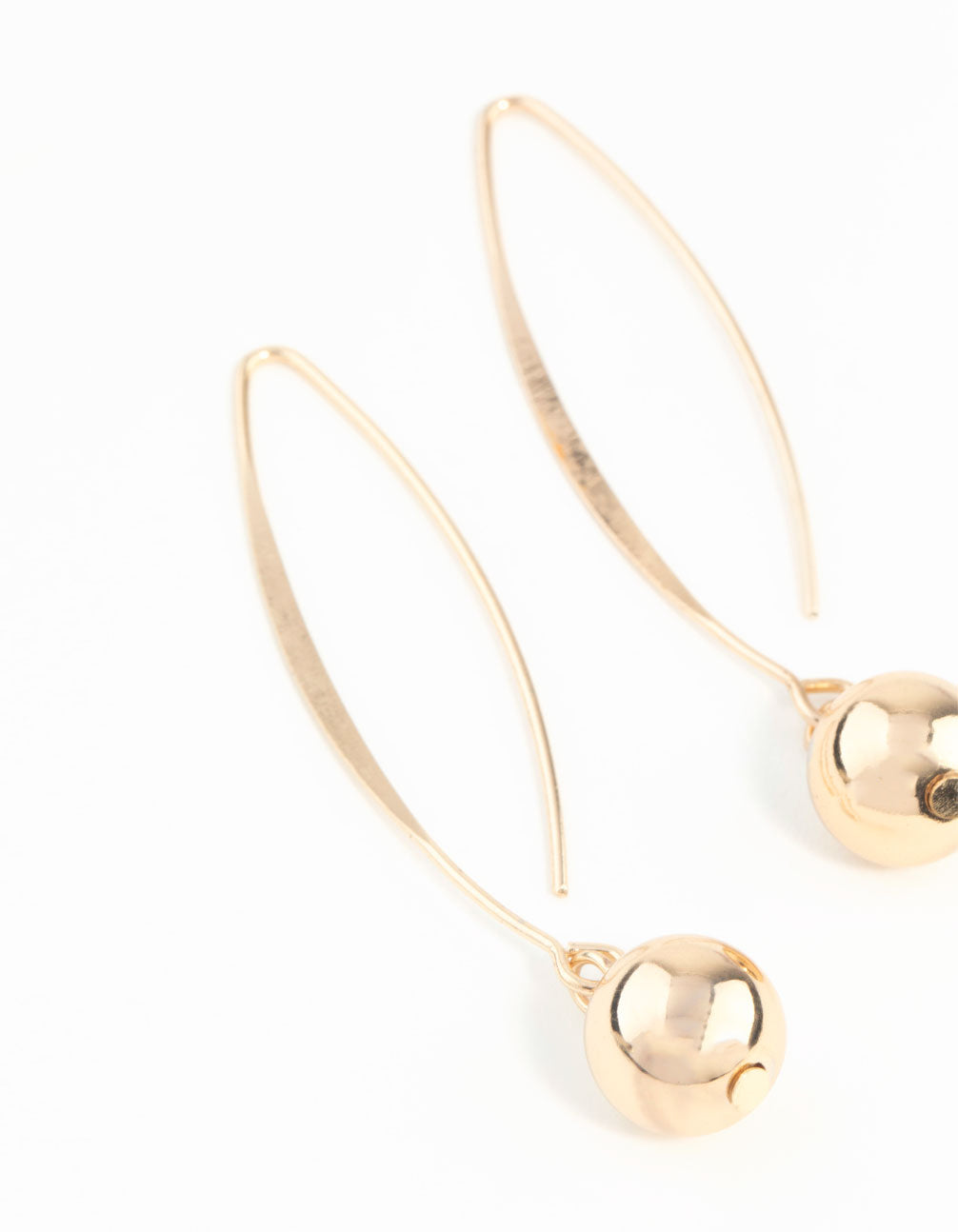 Gold Fireball Thread Earrings