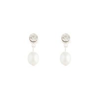 Silver Stone Pearl Drop Earrings - link has visual effect only