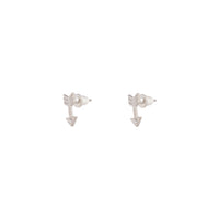 Silver Arrow Diamante Stud Earrings - link has visual effect only