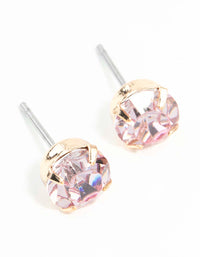 Pink Claw Diamante Stud Earrings - link has visual effect only