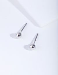 Silver Mini Plain Ball Stud Earrings - link has visual effect only
