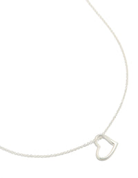 Sterling Silver Heart Pendant Necklace - link has visual effect only