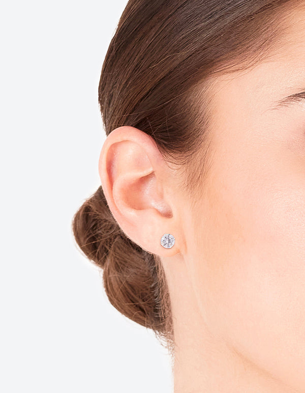 Sterling Silver 1 Carat Cubic Zirconia Stud