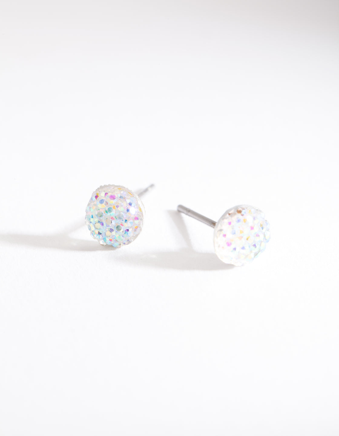 Glittery Jelly Dome Stud Earrings