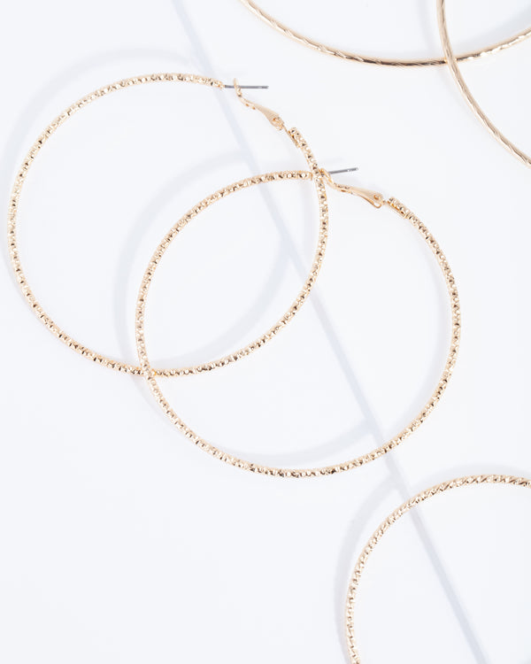 Gold Ball Knot Stud & Hoop 6-Pack