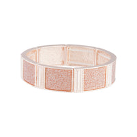 Rose Gold Stretch Glitter Square Stretch Bangle - link has visual effect only