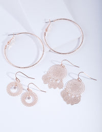 Rose Gold Filigree Earring Pack - link has visual effect only
