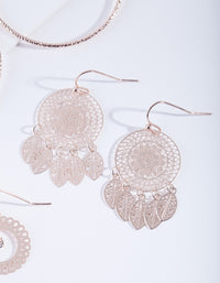 Rose Gold Filigree Earring Pack - link has visual effect only