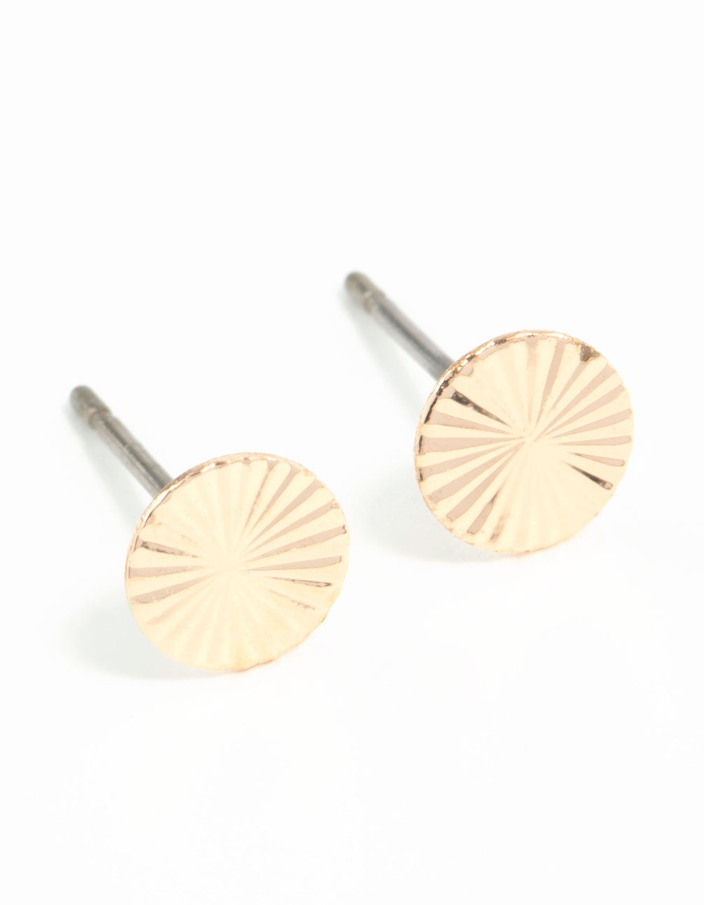 Textured Wheel Stud Earrings
