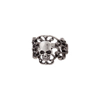 Antique Silver Skull Cluster Ring - link has visual effect only