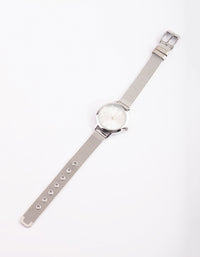 Silver Skinny Chain Strap Watch - link has visual effect only