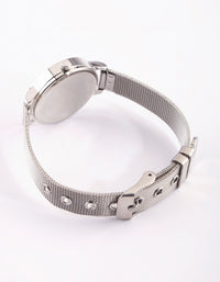 Silver Skinny Chain Strap Watch - link has visual effect only