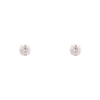 Sterling Silver Cubic Zirconia 2 CT Stud Earrings - link has visual effect only