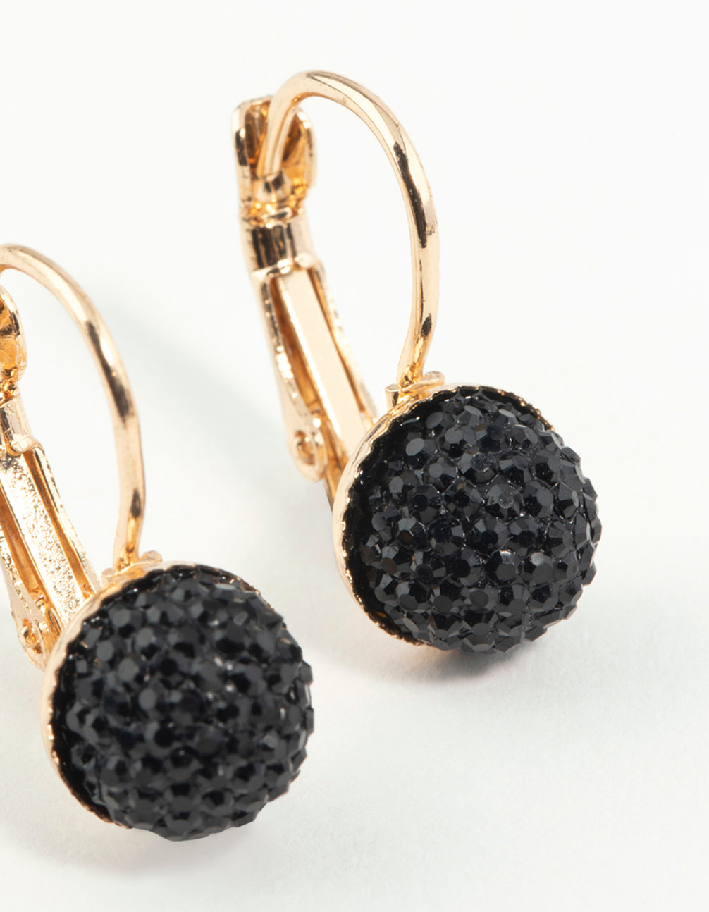 Gold Sparkle Ball Clip On Earrings