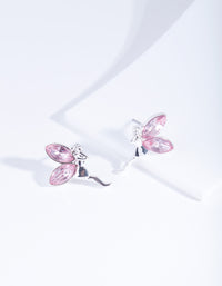 Rhodium Metal Fairy Stud Earrings - link has visual effect only