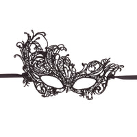 Black Fabric Face Lace Mask - link has visual effect only