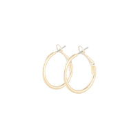 Polished Gold Dainty Hoop Earrings - link has visual effect only