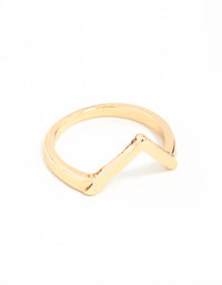 Gold Plain Arrow Ring - link has visual effect only