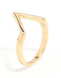 Gold Plain Arrow Ring - link has visual effect only